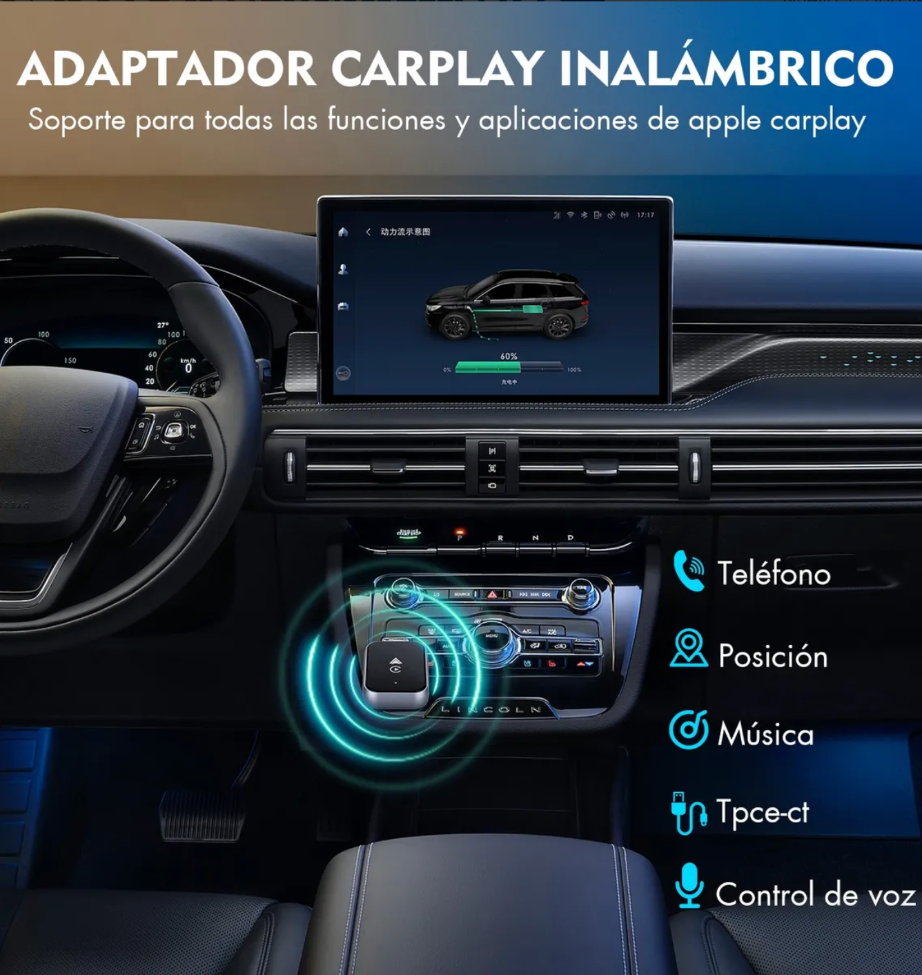 Adaptador Inalámbrico CarPlay Universa